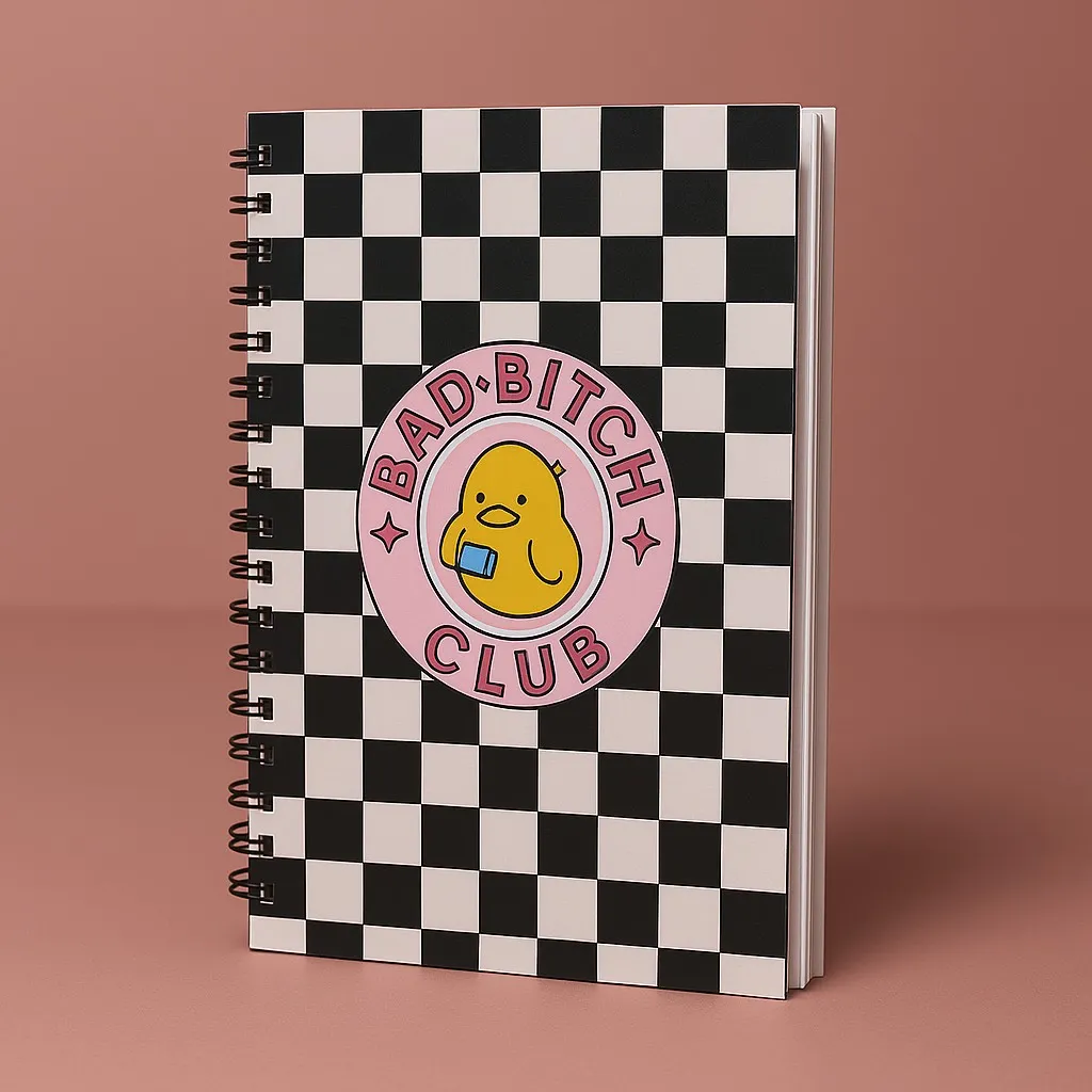 Bold Checkered Spiral Notebook