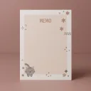 Cute Cat Floral Memo Pad